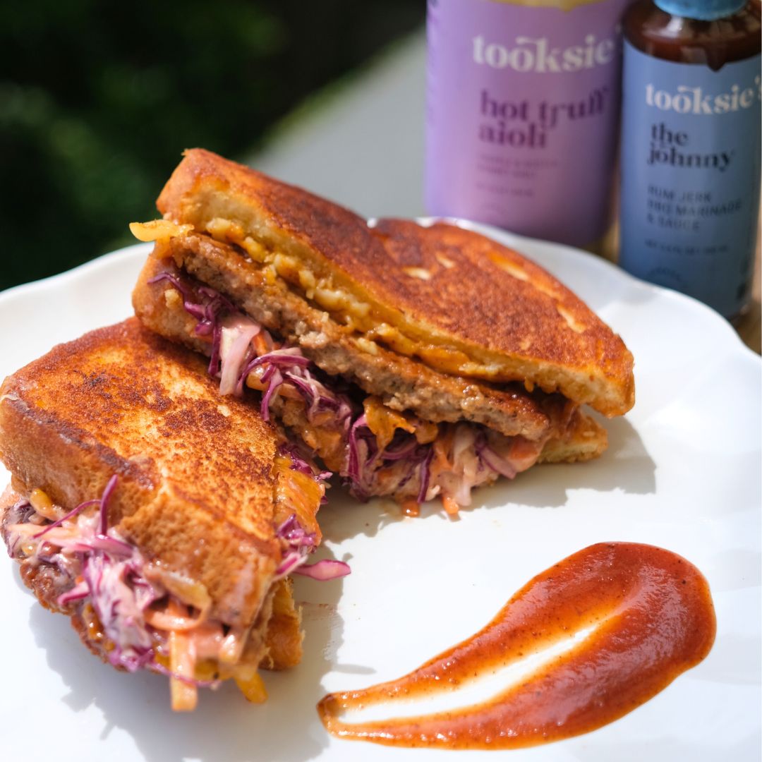 The Johnny Pork Melt with Hot Truff Aioli Slaw