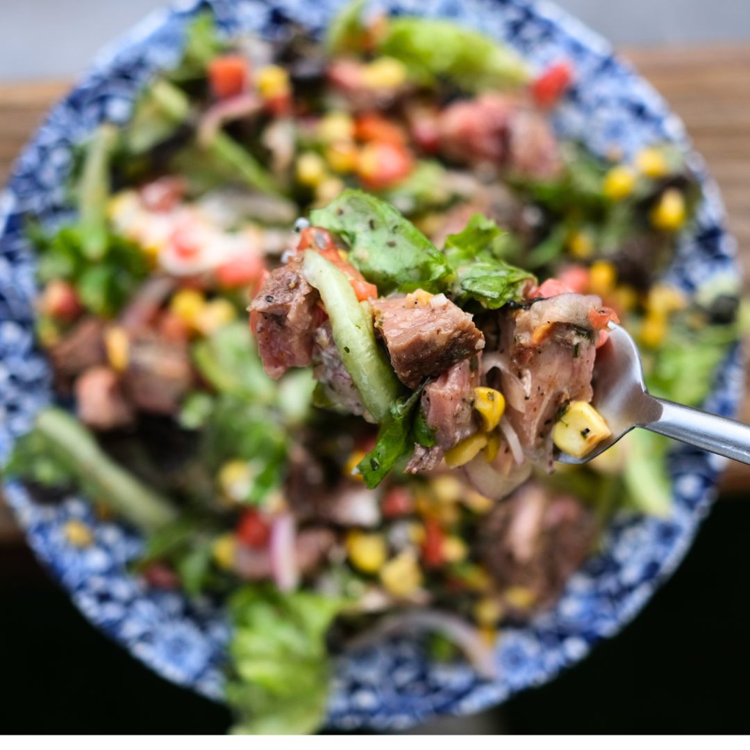 Charred Corn & Ribeye Steak Salad